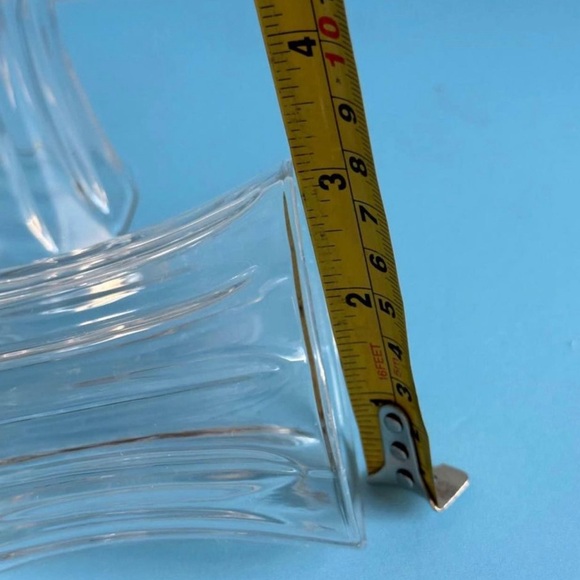 Home interiors diamond cut Clear Glass Tiffany candle holders cups - Picture 6 of 10